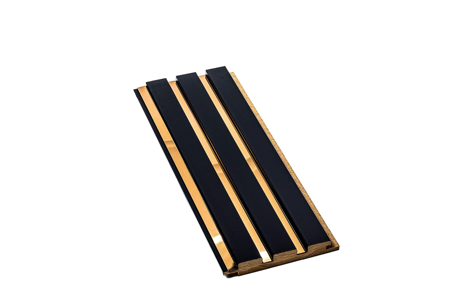 Panou Riflaj Decorativ Mdf, Negru & Cupru
