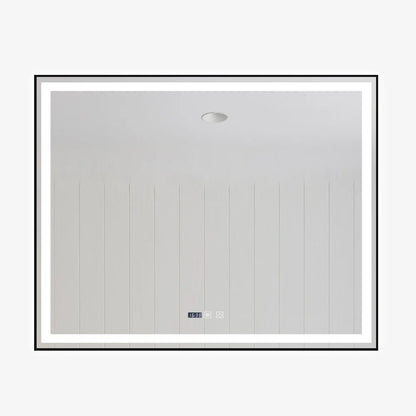 Oglindă Baie LED 100x80 cm cu functie Dezaburire și Ceas ,J142
