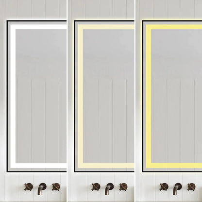 Oglindă Baie LED 100x80 cm cu functie Dezaburire și Ceas ,J142