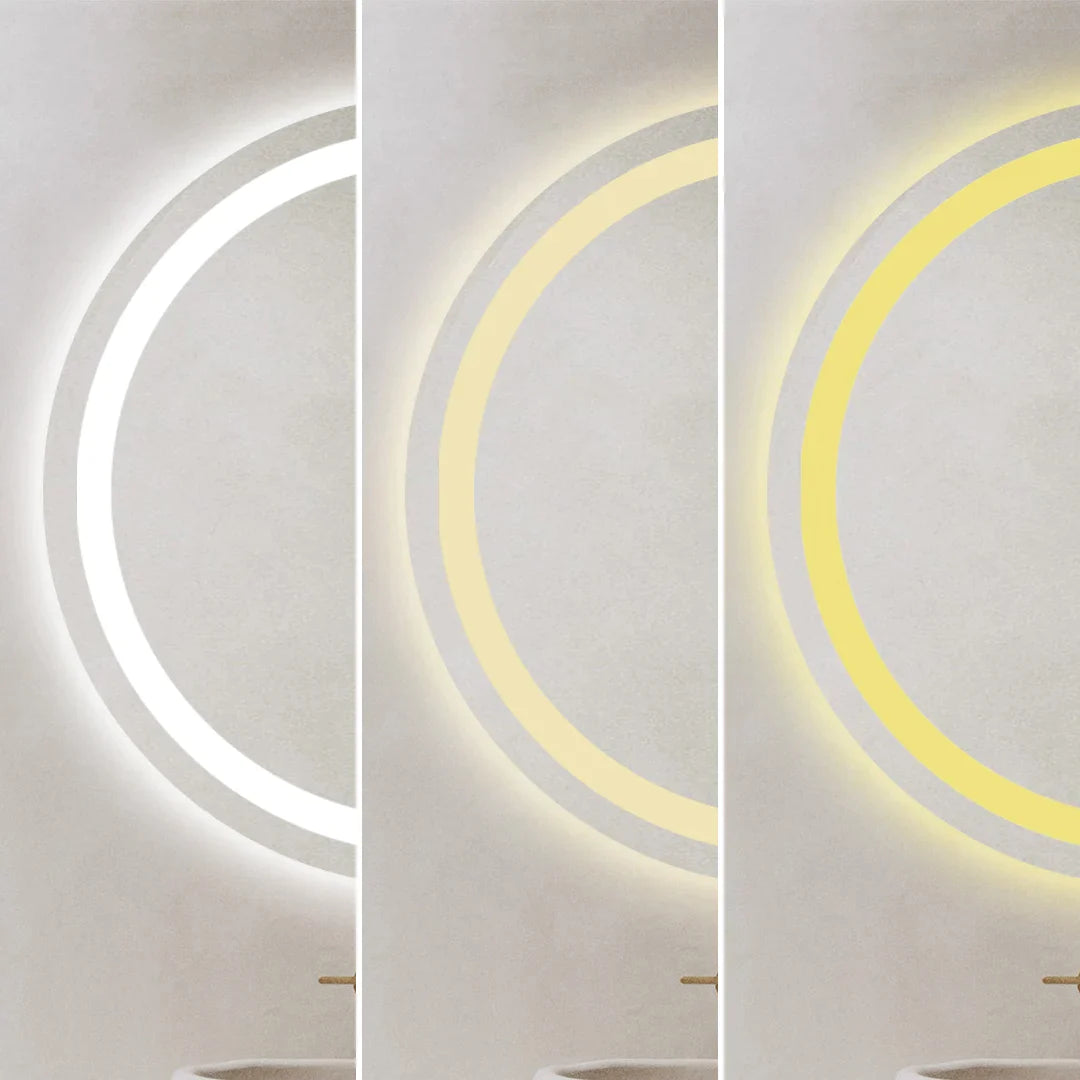 Oglindă Baie LED rotundă 70 cm cu functie Dezaburire  ,J105