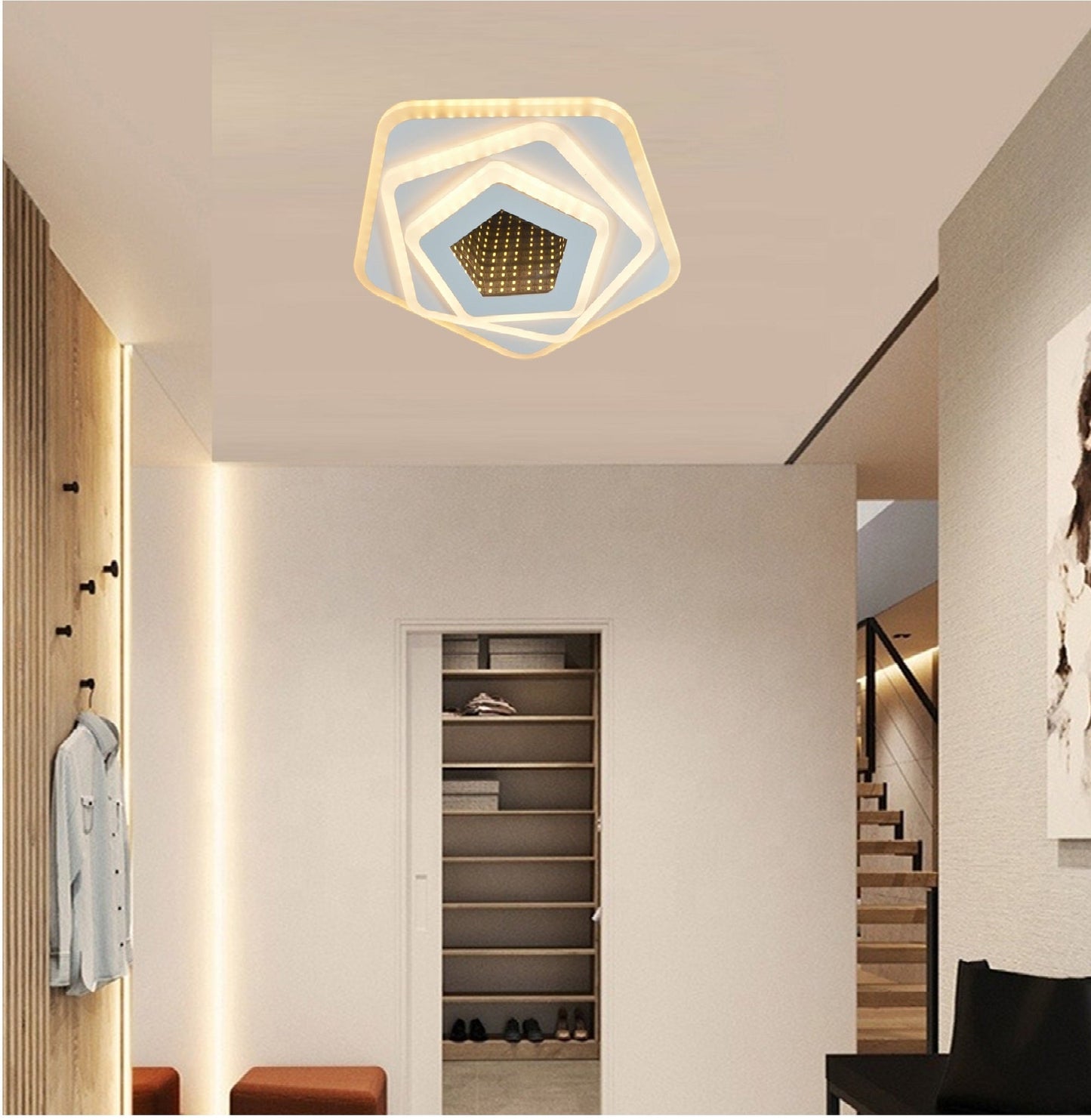 Plafoniera Led, LightMan, Light 9209, 45w, 30 Cm, 3D
