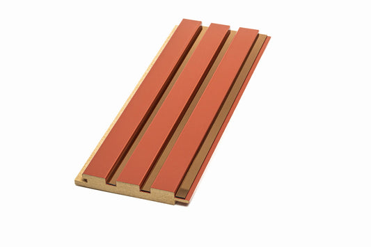 Panou Riflaj Decorativ Mdf, Portocaliu Rosiatic & Cupru