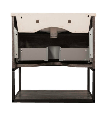 Mobilier de baie suspendat Loft Iron, Oak moras