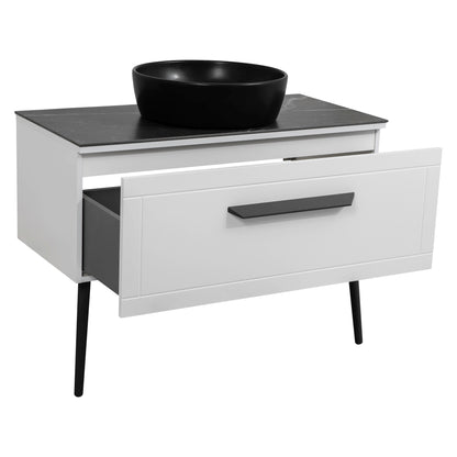 Mobilier de baie pe pardoseală Siena, Alb