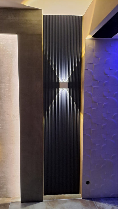 Panou Riflaj Decorativ Mdf, Bazalt Wave