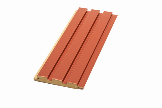 Panou Riflaj Decorativ Mdf, Portocaliu Rosiatic