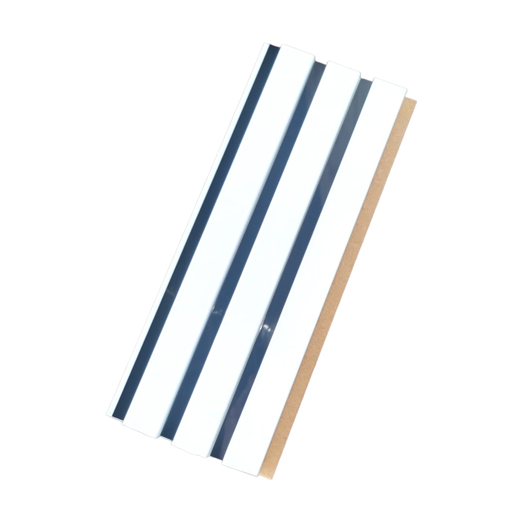 Panou Riflaj Decorativ Mdf, Alb & Negru