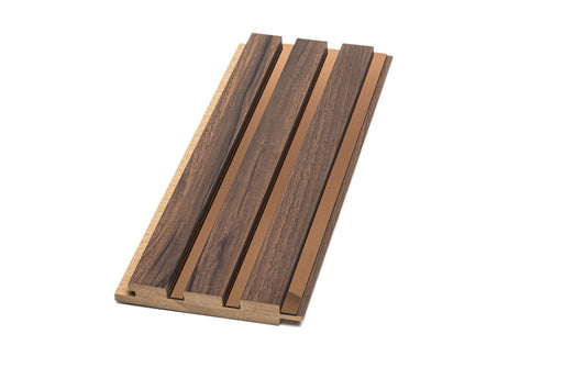 Riflaj Decorativ Mdf, Stejar Inchis & Cupru