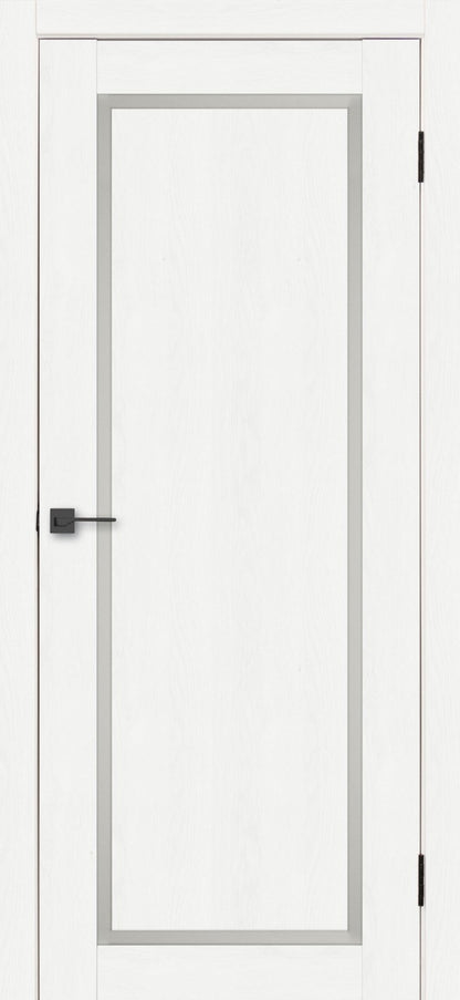 Ușă de interior ASTRID White silk mat,cu sticlă mată
