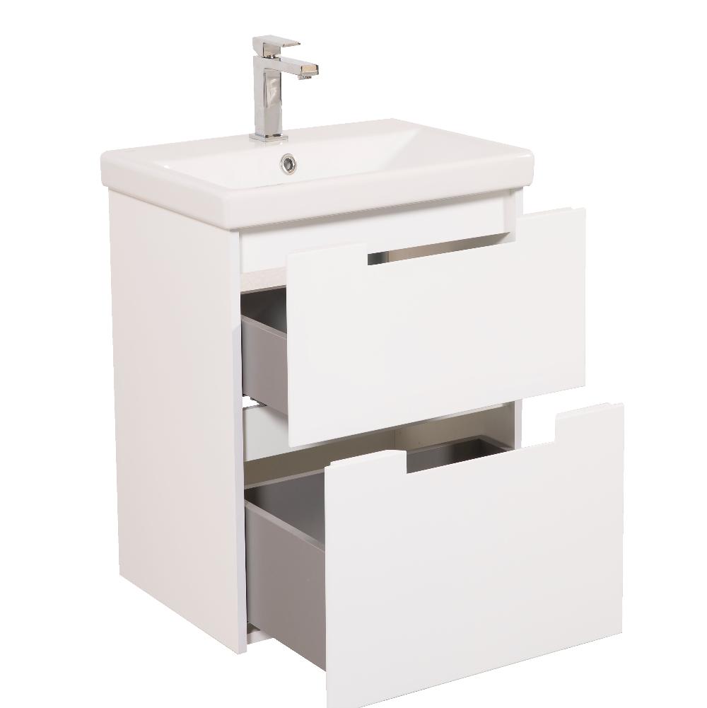 Mobilier de baie suspendat Infinity, Alb