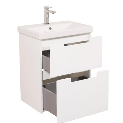 Mobilier de baie suspendat Infinity, Alb