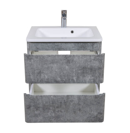 Mobilier de baie suspendat Accent gri